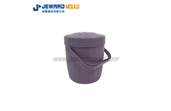 6L Striped Round Bucket Mould JV59-4