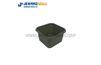 Basket Pattern Square Flower Pot Mould JV47